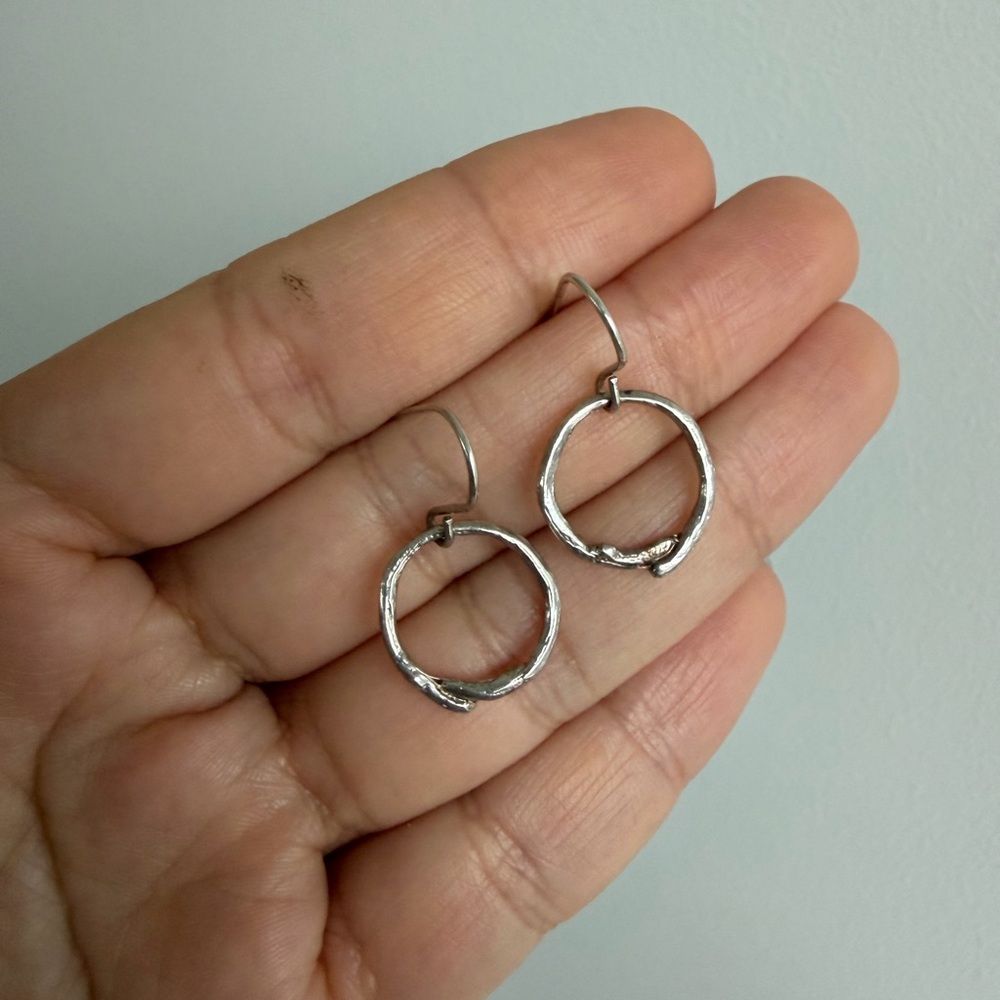 Silver 925 drop branch earrings - Canadian Made